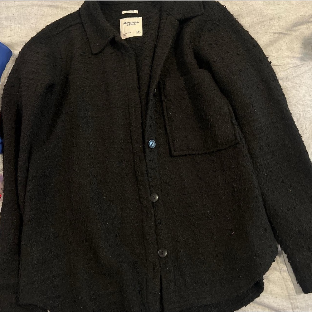 Abercrombie & Fitch Black Tweed Jacket